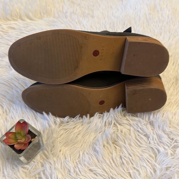 Blondo x Revolve Liam black grey leather waterproof ankle bootie women size 10 - Picture 7 of 9